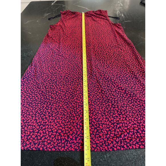 Michael Kors Pink and Navy patterned sleeveless shift dress M - Picture 8 of 8